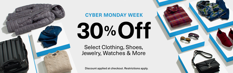 30% off Clothing, Shoes, Jewelry, Watches, and More. Discount shown at checkout.